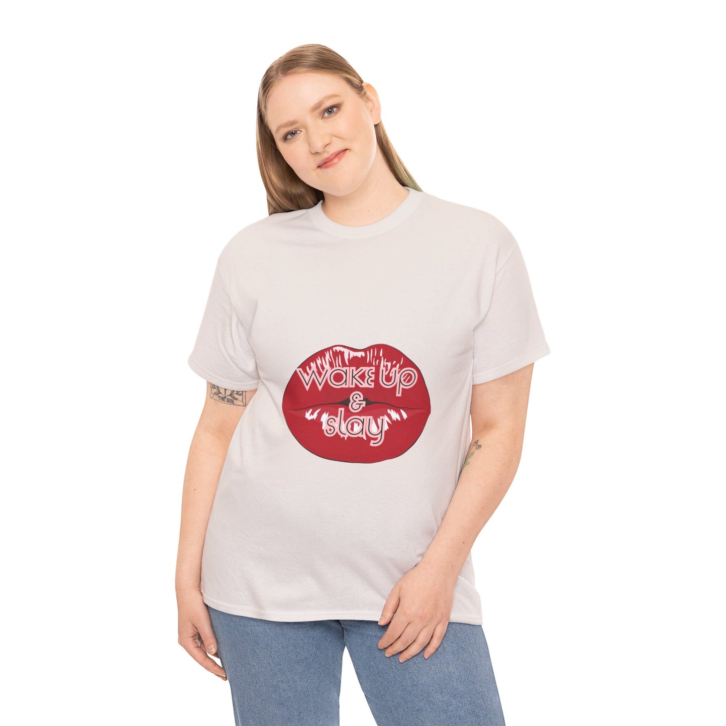Wake Up & Slay- Heavy Cotton Tee