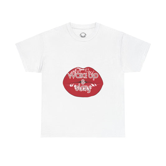 Wake Up & Slay- Heavy Cotton Tee