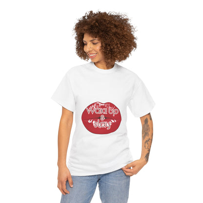Wake Up & Slay- Heavy Cotton Tee