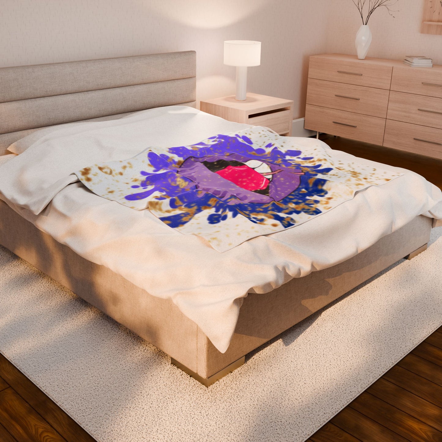 Lips Plush Blanket
