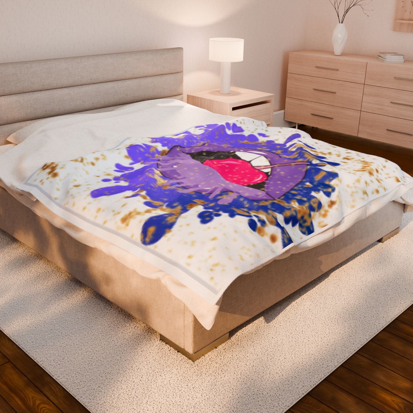 Lips Plush Blanket