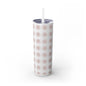 Floral-Skinny Tumbler with Straw, 20oz