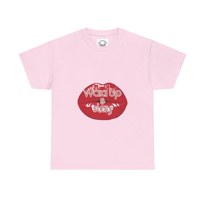 Wake Up & Slay- Heavy Cotton Tee