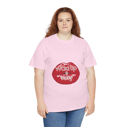 Wake Up & Slay- Heavy Cotton Tee