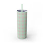 Floral-Skinny Tumbler with Straw, 20oz